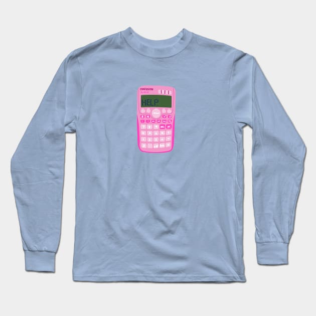 help calculator. Long Sleeve T-Shirt by good scribbles